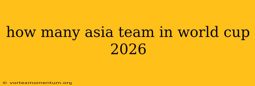 how many asia team in world cup 2026