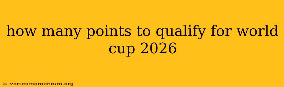 how many points to qualify for world cup 2026