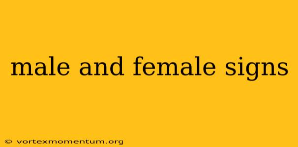 male and female signs