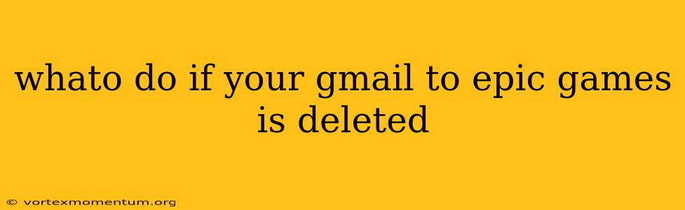 whato do if your gmail to epic games is deleted